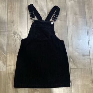 Forever 21 Black Corduroy Overall Dress. Size 9/10